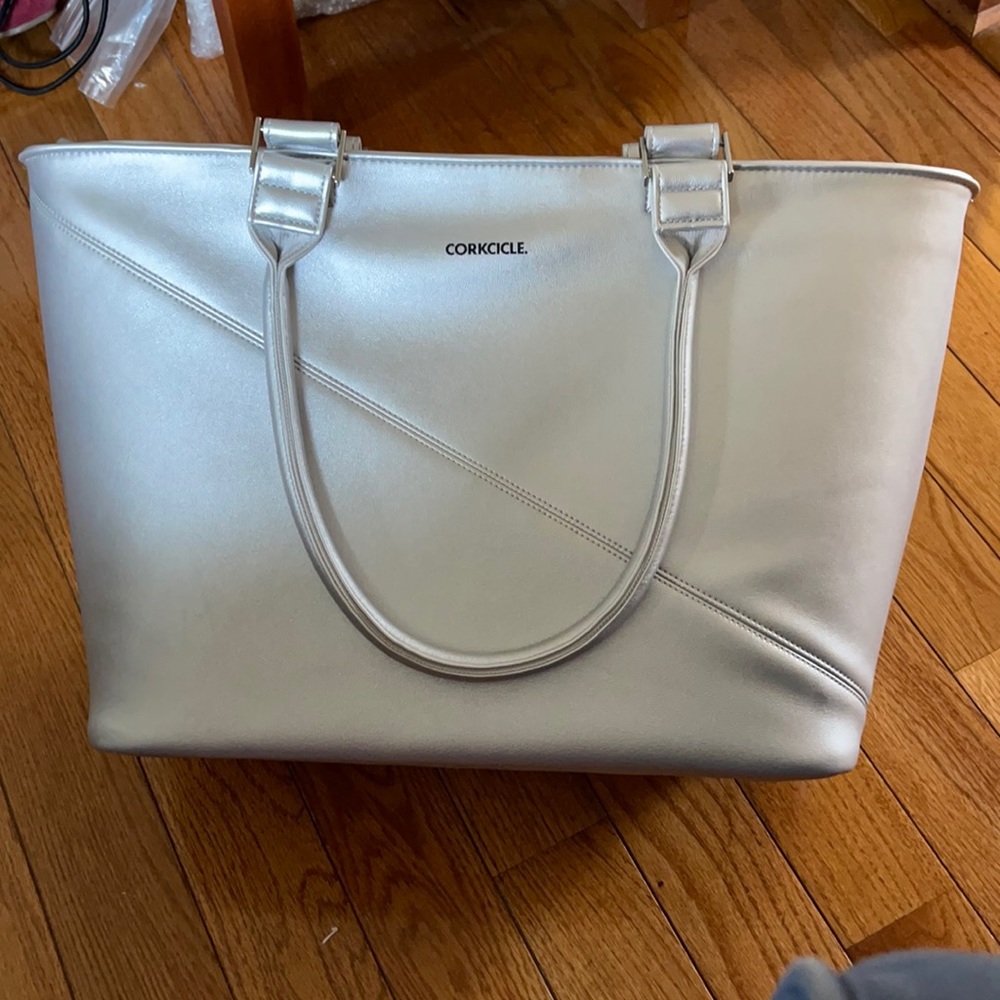 Corkcicle Silver tote bag